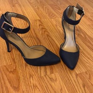 Blue Mary Jane style heels